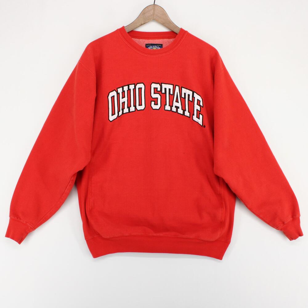 Ohio State Sweatshirt Adult L Red Graphic Crewneck Buckeyes Pullover NCAA
